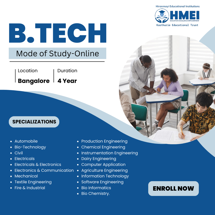 Admission Open for B.Tech at Hiranmayi Educational Institutions, Bengaluru/Bangalore